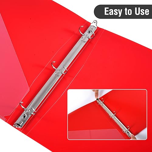 Miniatura 3 de Carpeta básica de 3 anillos de 1 pulgada con bolsillos de 1 pulgada flexible para la escuela con capacidad para 200 hojas de tamaño carta de Estados