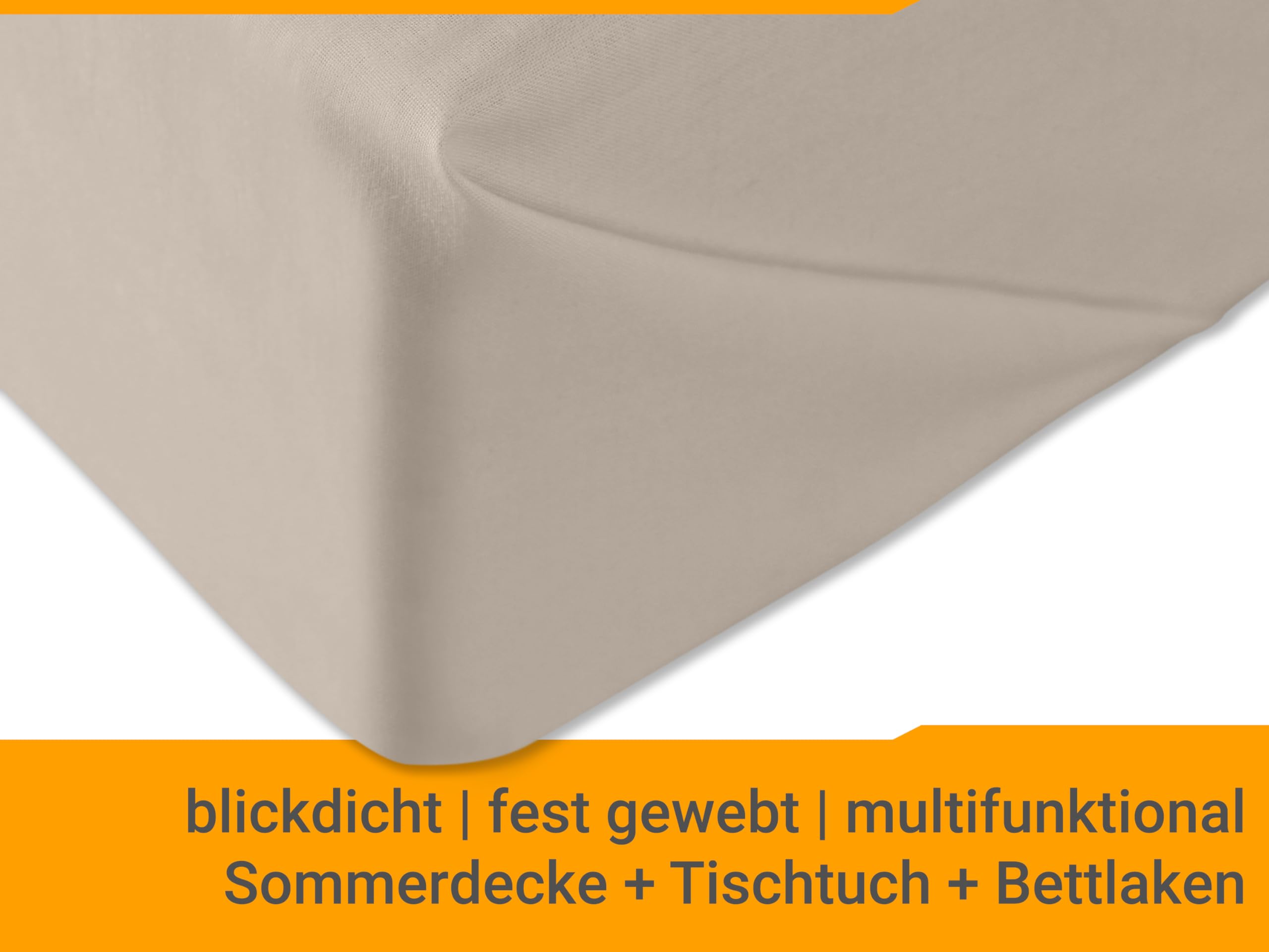 Drap Plat 100% Coton 240x275 Cm - Sans élastique, Multi-usages : Terrasse, Nappe, Camping, Voyage