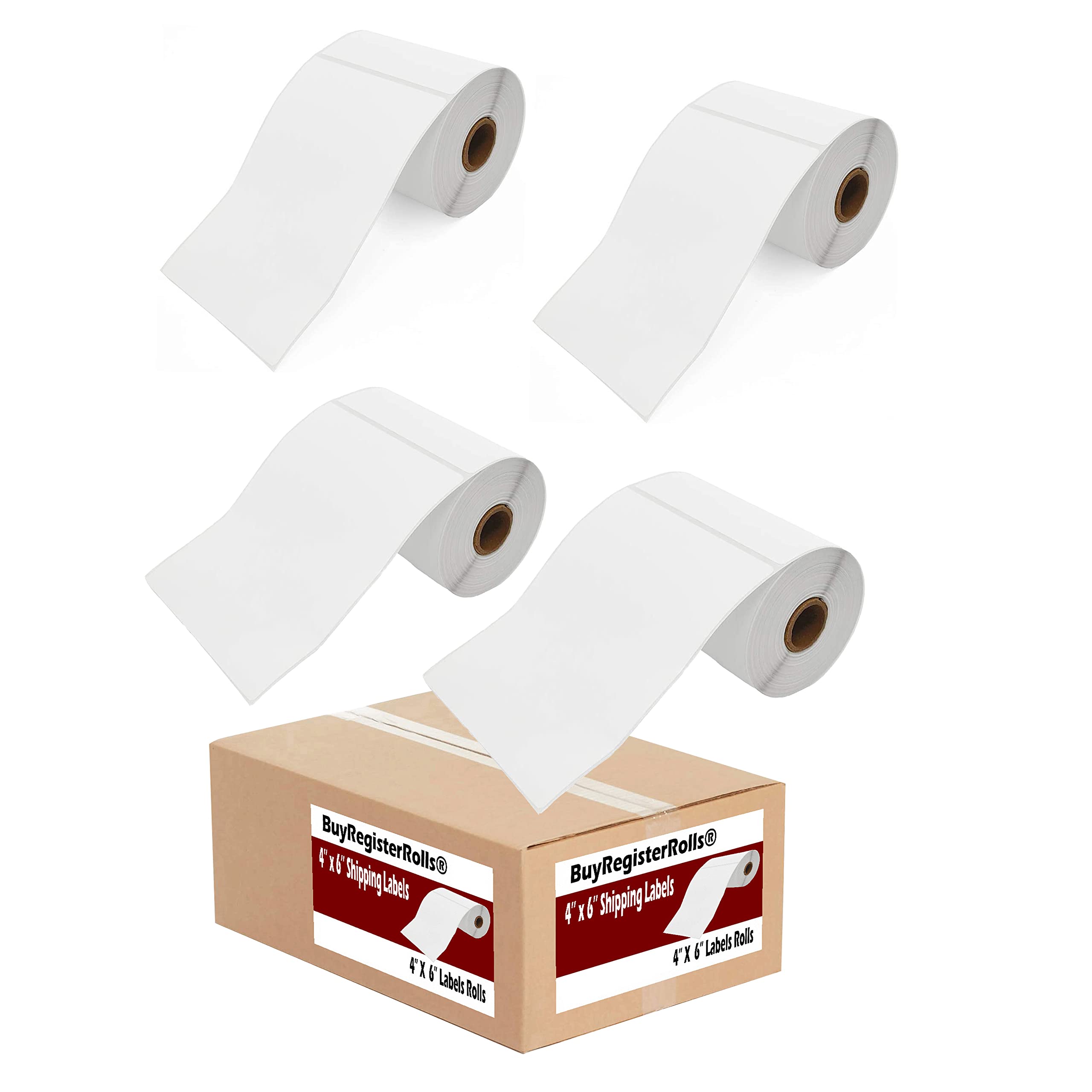 4x6 Thermal Labels roll (1 Roll - 500 Labels) Perforated Postage Thermal Shipping Labels (500 Labels) 4 x 6 Shipping Labels - Commercial Grade Permanent Adhesive Labels