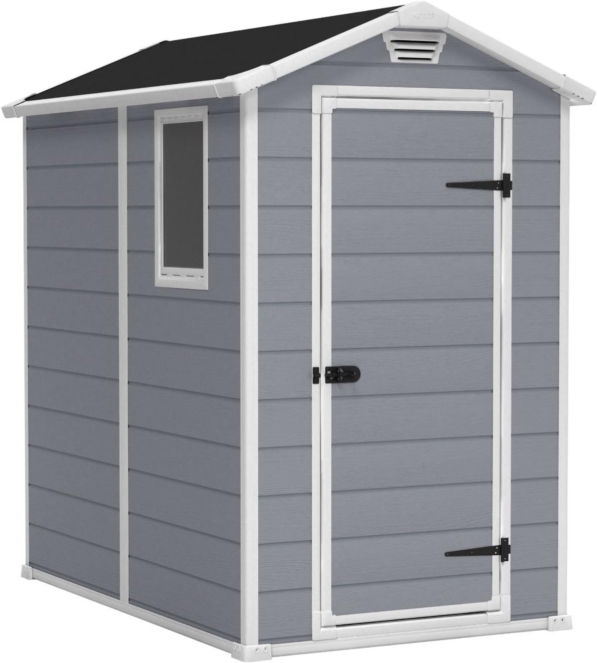 Ventilated Top Plastic Shed for Outdoor Lawn Garden Tool Storage