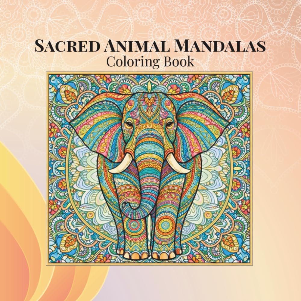 Sacred Animal Mandala: Coloring Book