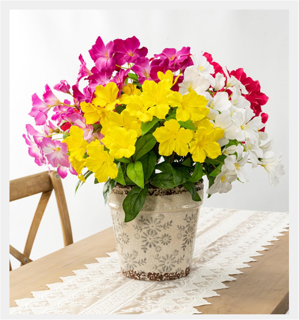 Amazon｜人工ツツジの花 アウトドア用 人工ツツジの茂み シルク