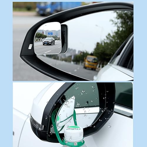 Miniatura 7 de Espejo retrovisor convexo ajustable 360 de vidrio HD, sin marco, para automóviles, camiones y SUV, con forma de ventilador de 2 pulgadas, 2 unidades