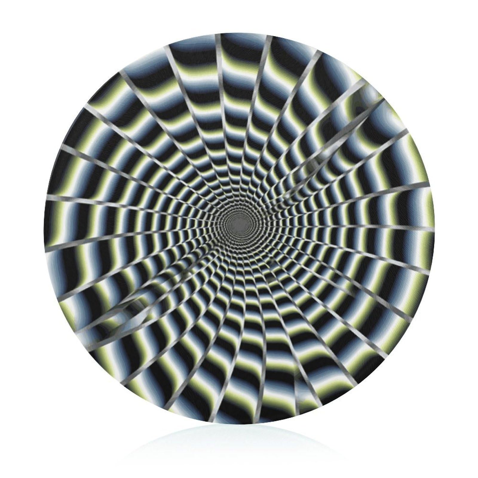 Tabla de cortar redonda con ilusión óptica en espiral, fácil de limpiar, tablas de cortar para cocina, tamaño grande 7.9, tablas de cortar esenciales de cocina, convenientes para carne y verduras