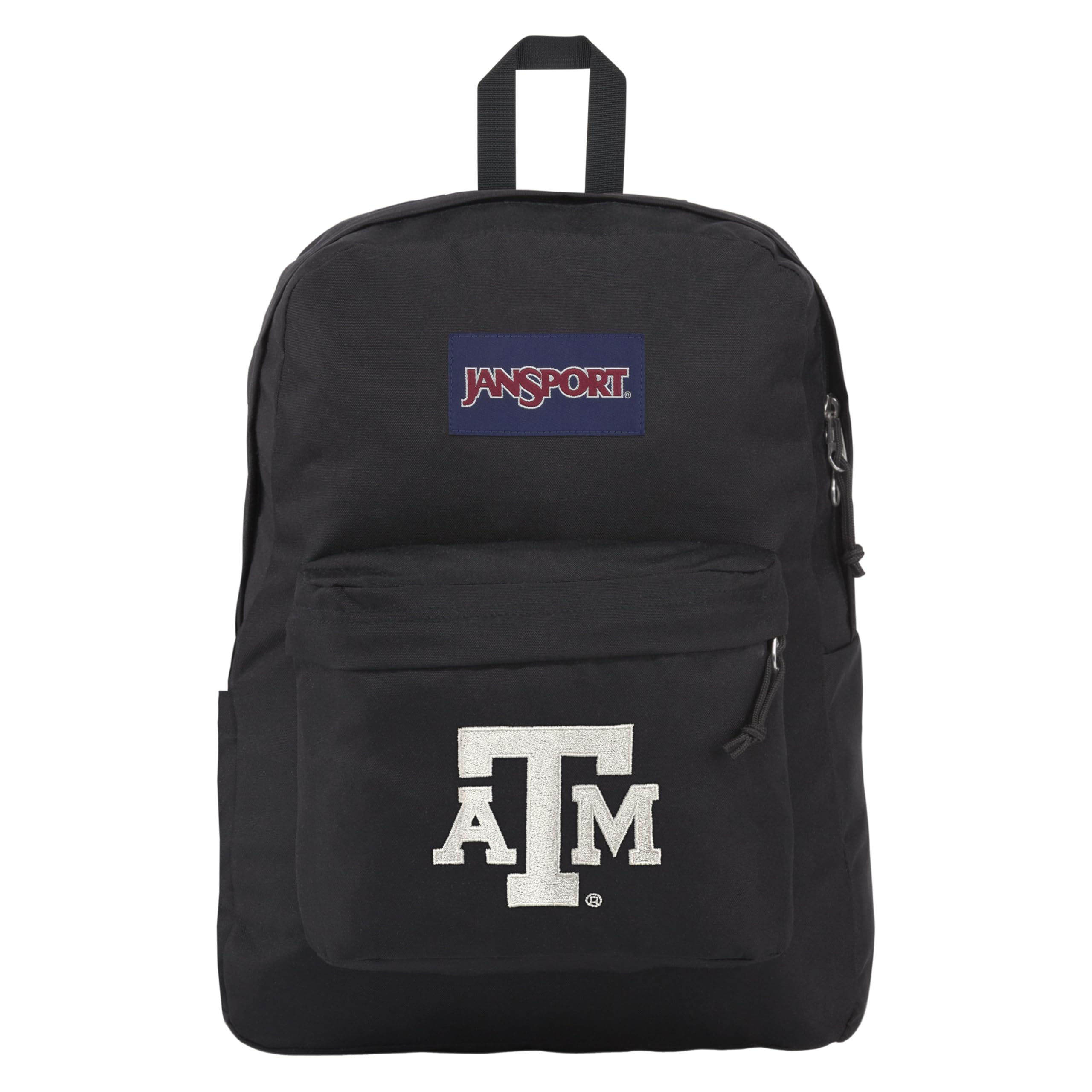 JanSport NCAA Officially Licensed Backpack, Texas A&amp;M Aggies, Superbreak Plus with Padded 15'' Laptop Sleeve, Spacious Computer Bag for Men &amp; Women, Durable Daypack with Bottle Pocket, Black