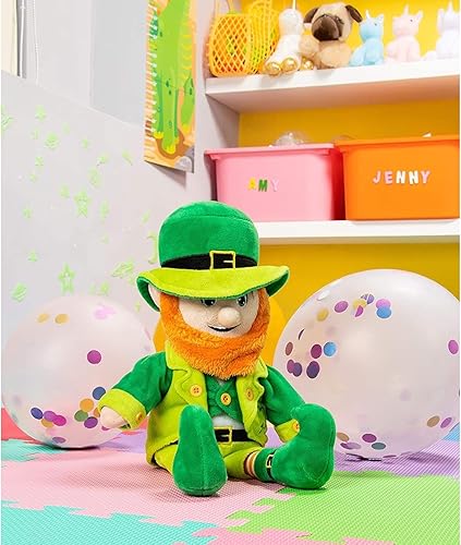 Miniatura 2 de Juvale Muñeca de duende de peluche de 14 pulgadas para niños, regalos del día de San Patricio para accesorios de decoración (verde)