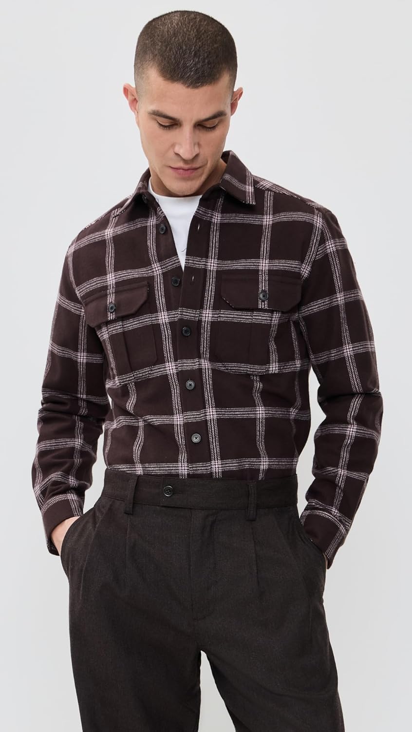 Portuguese Flannel Men's Log Cotton Plaid Overshirt - Image 2