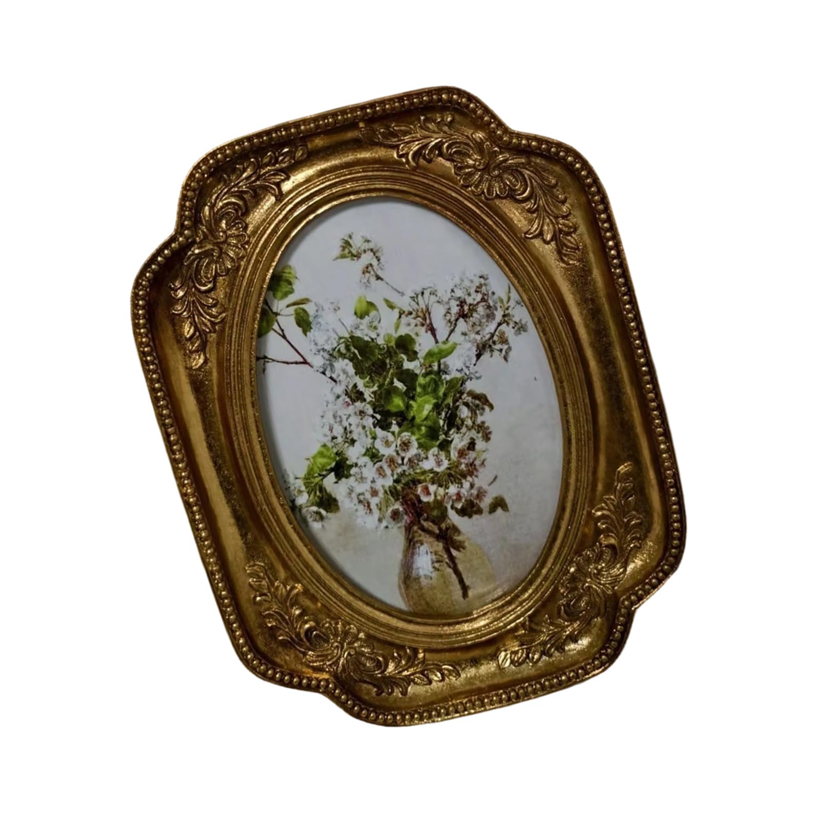 Antique Ornate Oval Photo Frame for Tabletop Wall Display, Retro Picture Frame, Decorative Photo Frames Home Decors Antique Ornate Home Gallery Decors