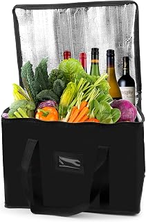 Beautyshow Soft Cooler Bag, 40L Large Cool Bag, Grocery Shopping Bags, Picnic Bag, Thermal Food Delivery Bag, Insulated Bag, Cooling Bag for Camping BBQ Shopping Fishing Family Outdoor Travel