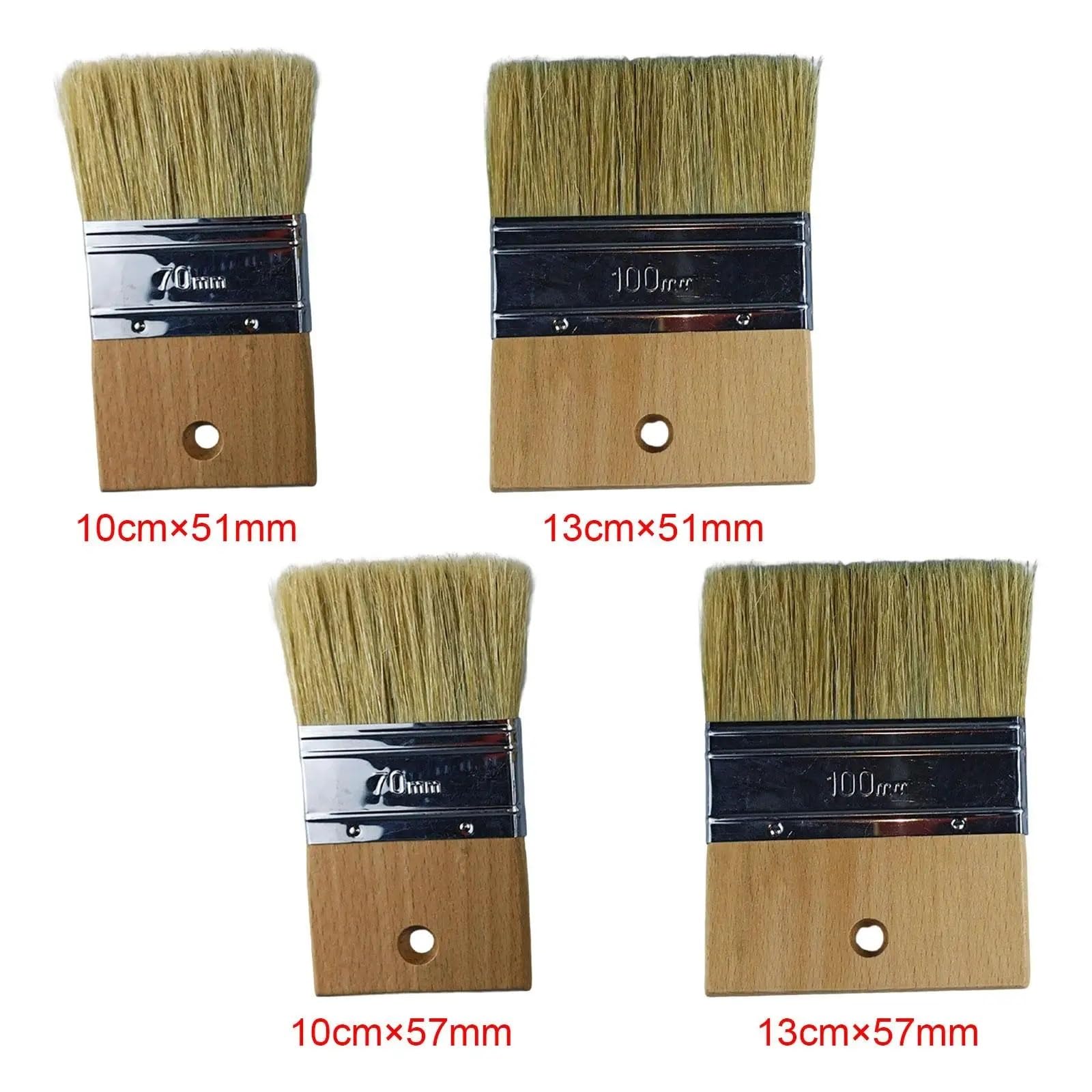 Pędzel malarski z drewnianym uchwytem, Malarstwo olejne akrylowe Pędzle do rysowania Sztuka Duże Płaskie Krawędzie(3inch 5.7cm Bristles)