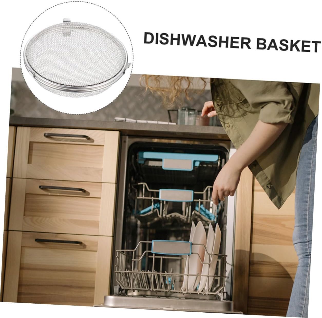 Rounded Dishwasher Basket for Small Items Stainless Steel Bottle Dishwasher Baskets