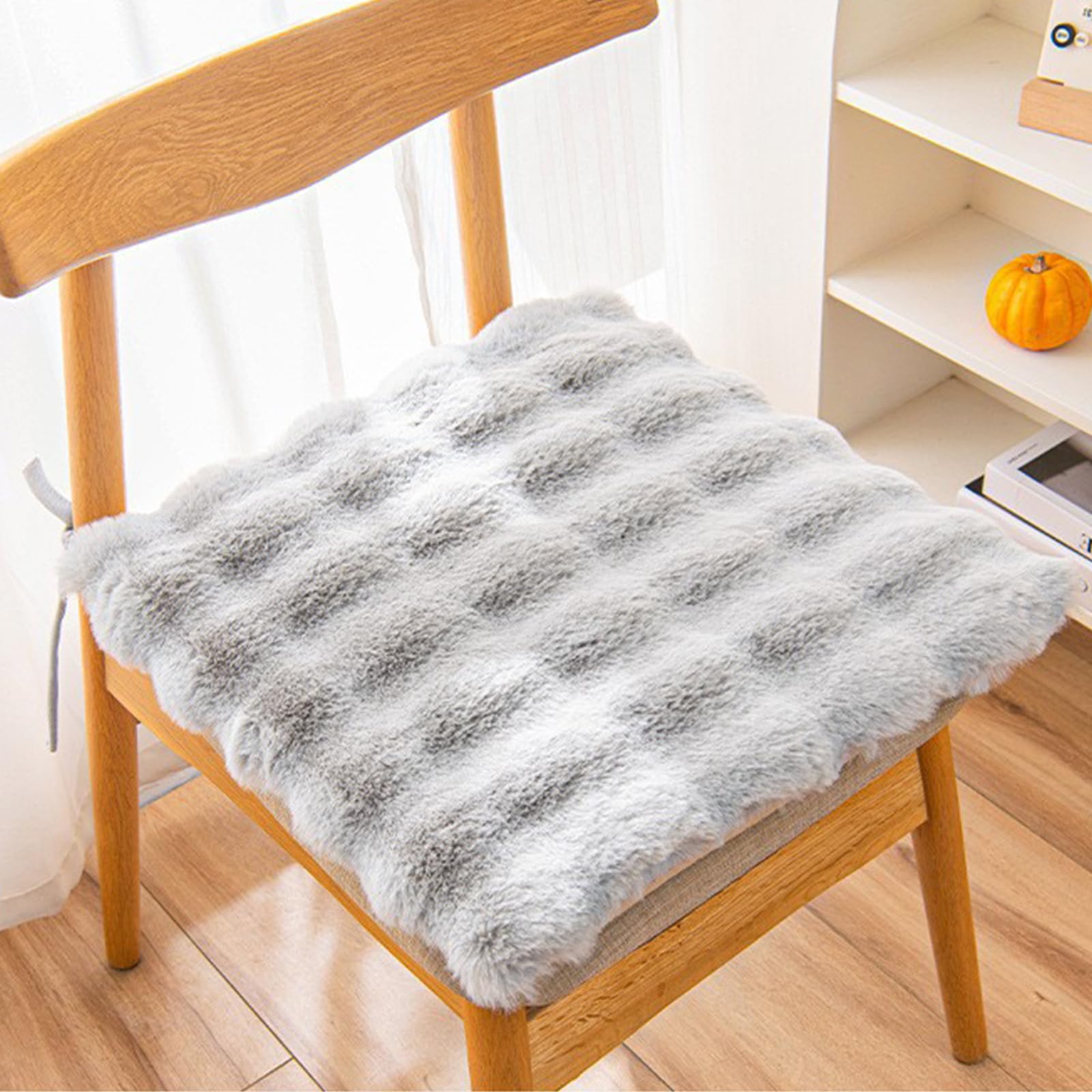 Cojines gruesos de felpa de invierno decorativos para sillas de comedor y oficina