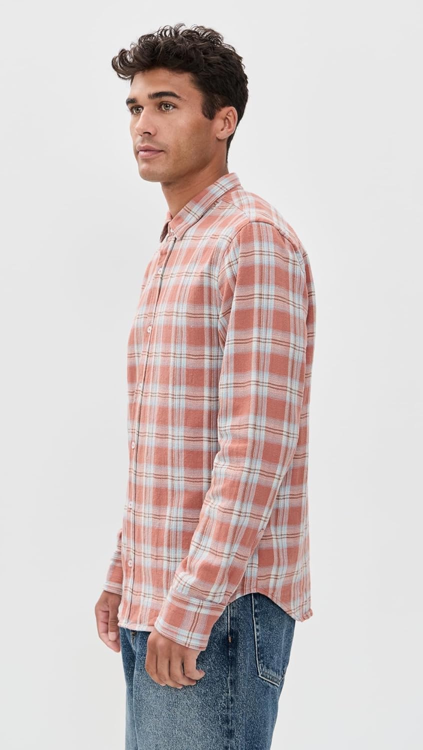 Save Khaki Men's Japanese Slub Flannel Shirt - Image 4