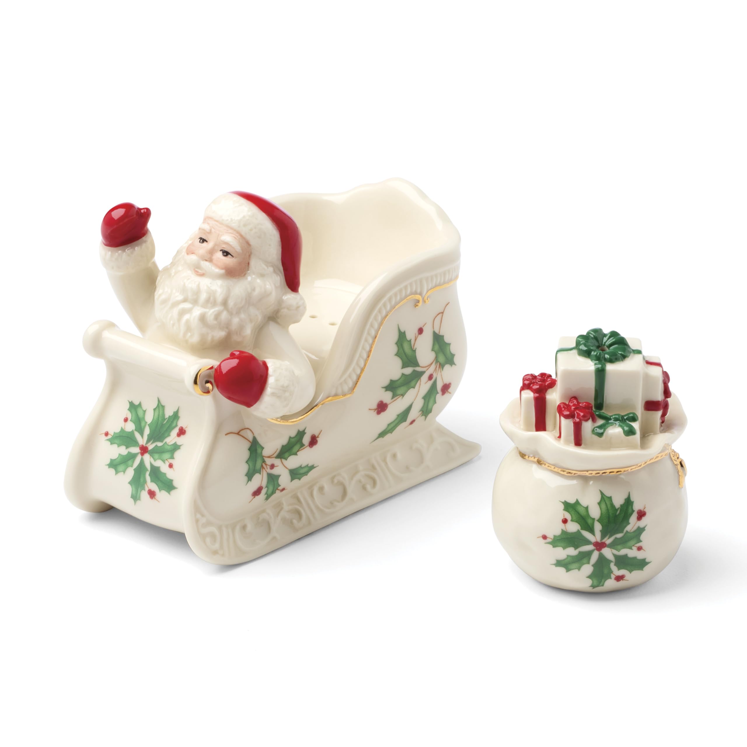 Lenox 897754 Holiday Figural Salt &amp; Pepper Set, Christmas Dishes, Festive Serveware