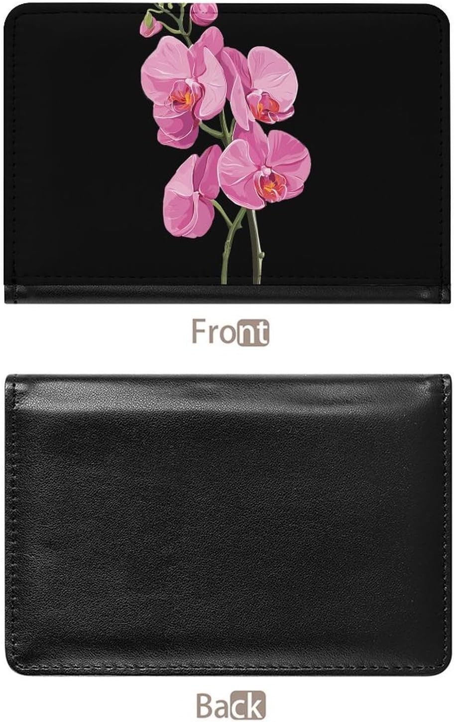 Orchid Flowers Passport Holder Cover Wallet ID Card Protector Case Sleeve for Travel