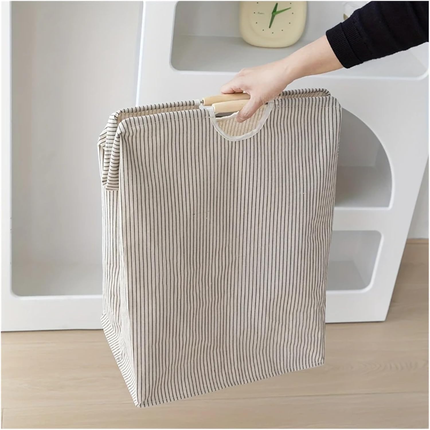 1pc Foldable Laundry Basket, Collapsible Hamper With Handles For Clothes Storage