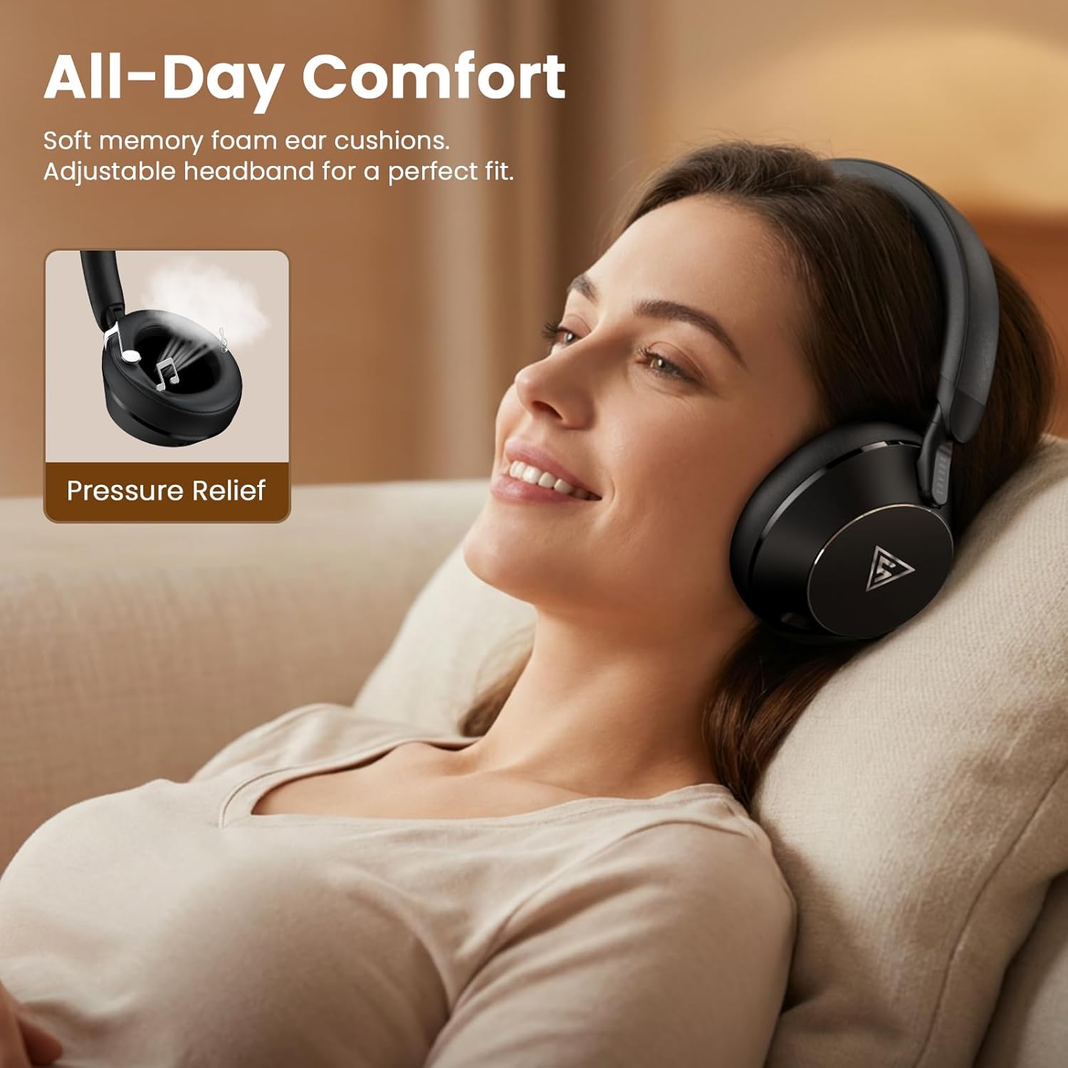 DOQAUS Studio Monitor Headphones Wired, Over Ear Professional Headphones with Natural Balanced Sound, 50mm Drivers, 6.35mm & 3.5mm Jack, Closed-Back for Recording, Mixing, DJ, Guitar Amp, PC
