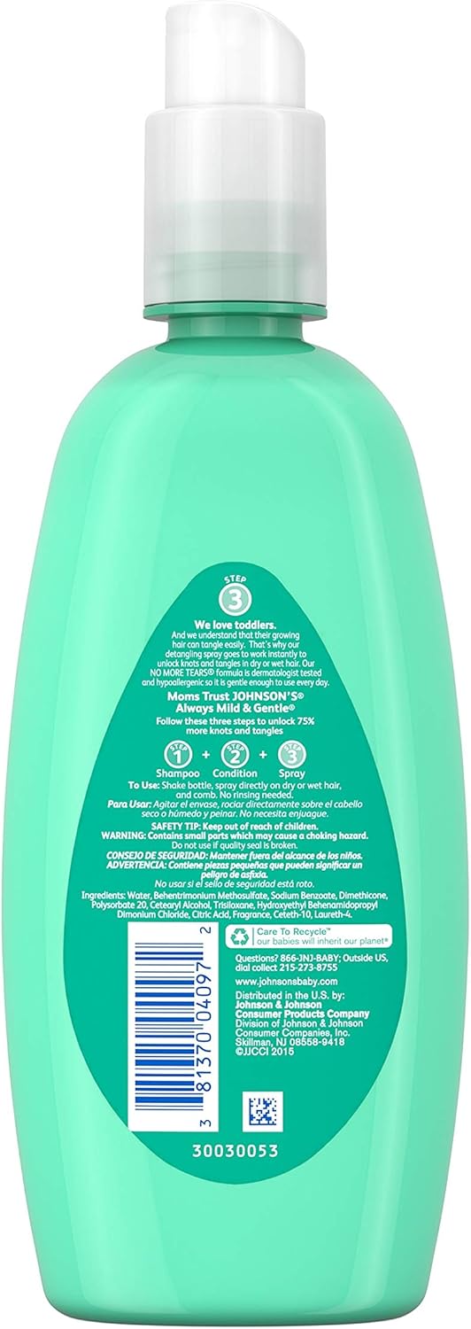 Johnson's Baby No More Tangles Detangling Spray, 10 Ounce : Health & Household