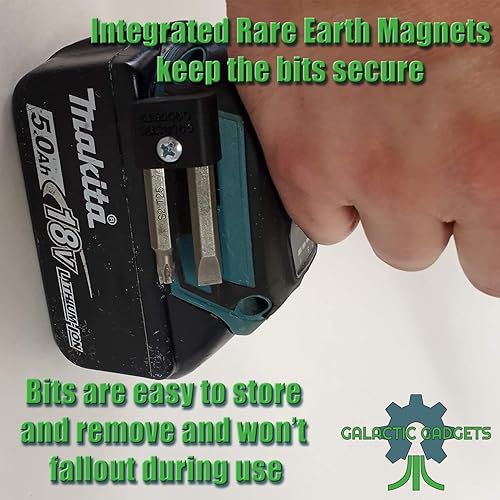 Miniatura 5 de Soporte magnético para brocas MAKITA 18V y Ryobi 18V, controladores, impactos (negro)