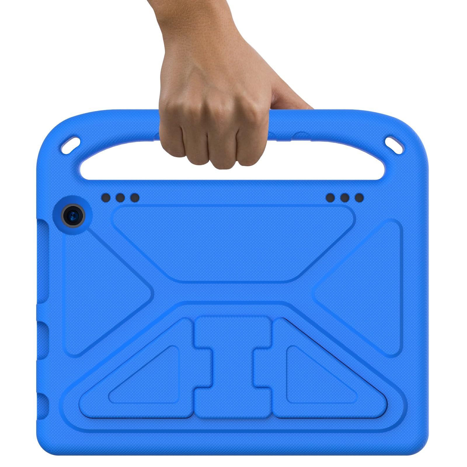 Pełne etui ochronne Kompatybilny z Kindle Fire HD8/HD 8 Plus 2022 2020, amortyzujący wstrząsy, z uchwytem, ​​EVA, uchwytem, ​​solidne etui na tablet dla dzieci, lekkie(Blu)