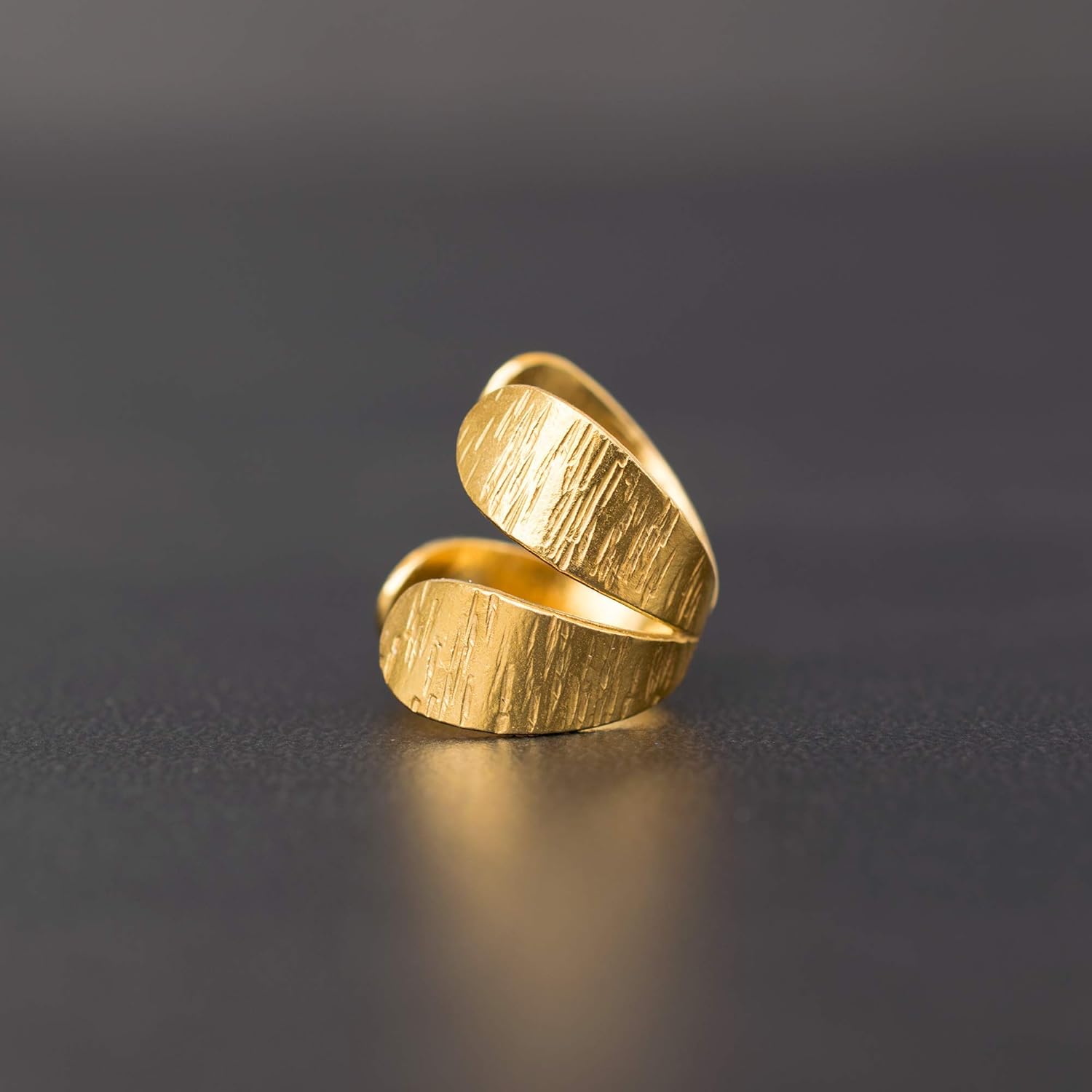 Butterfly Ear Cuff Earring No Piercing Required, 925 Sterling Silver Gold Plated, Playful Wrap Design, Hypoallergenic and Nickel-Free, Single - Handmade by Emmanuela