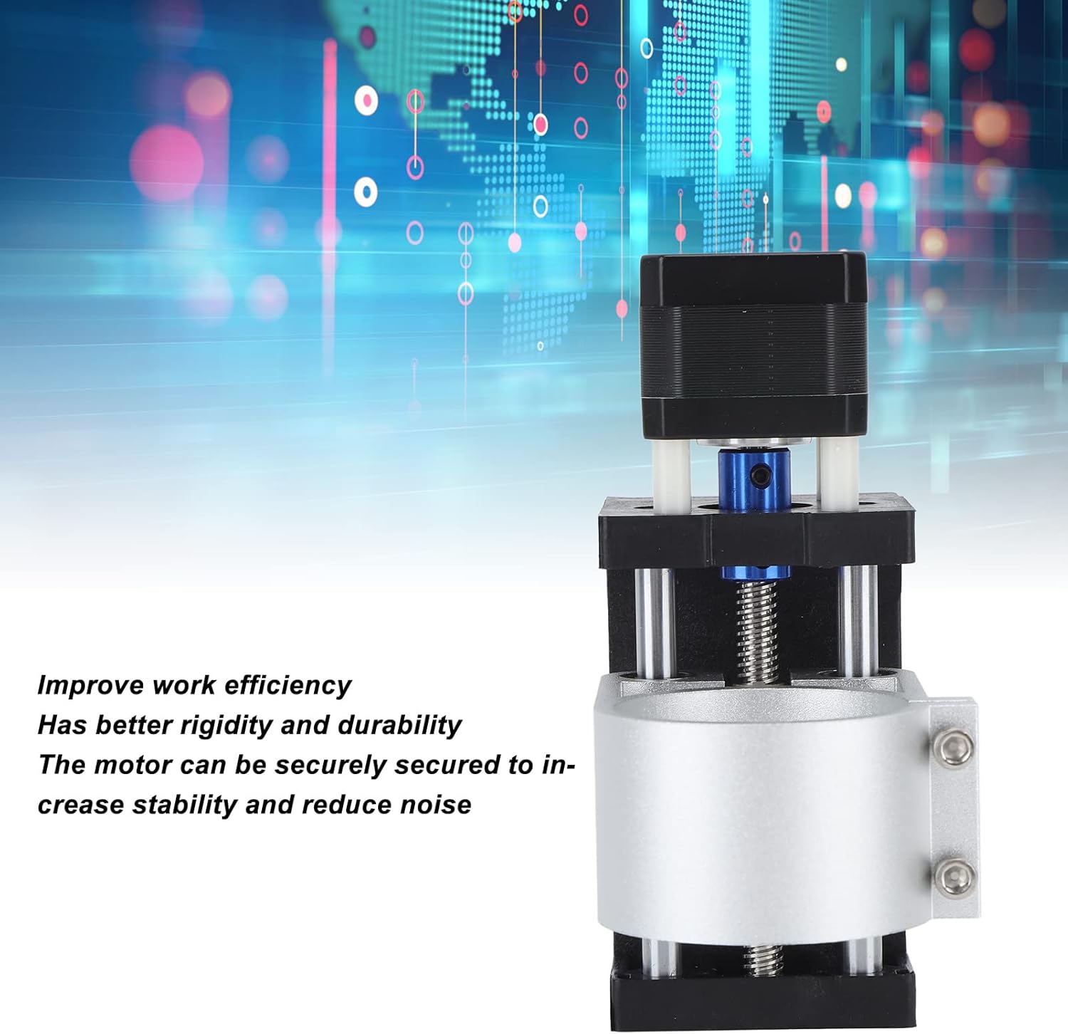 Z Axis Spindle Motor Mount, 300-500W Spindle Holder, 52mm Diameter, Aluminum Alloy CNC Z Axis Assembly for 3018 Engraver Machine (Black)