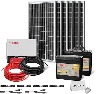 IRICO Solar Panel Kit – High-Efficiency Monocrystalline Solar Panels with MPPT Charge Controller for RV, Cabin, and Off-Grid Energy Solutions (1020W+MPPT+Battery)