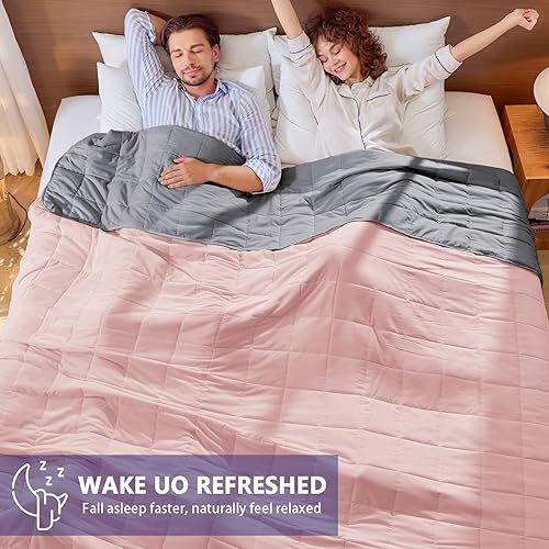 Vista 259 de yescool - Manta con peso, 10 libras, fresca, transpirable, con cuentas de cristal prémium, lavable a máquina, para dormir, 90-110 libras, 41 x 60