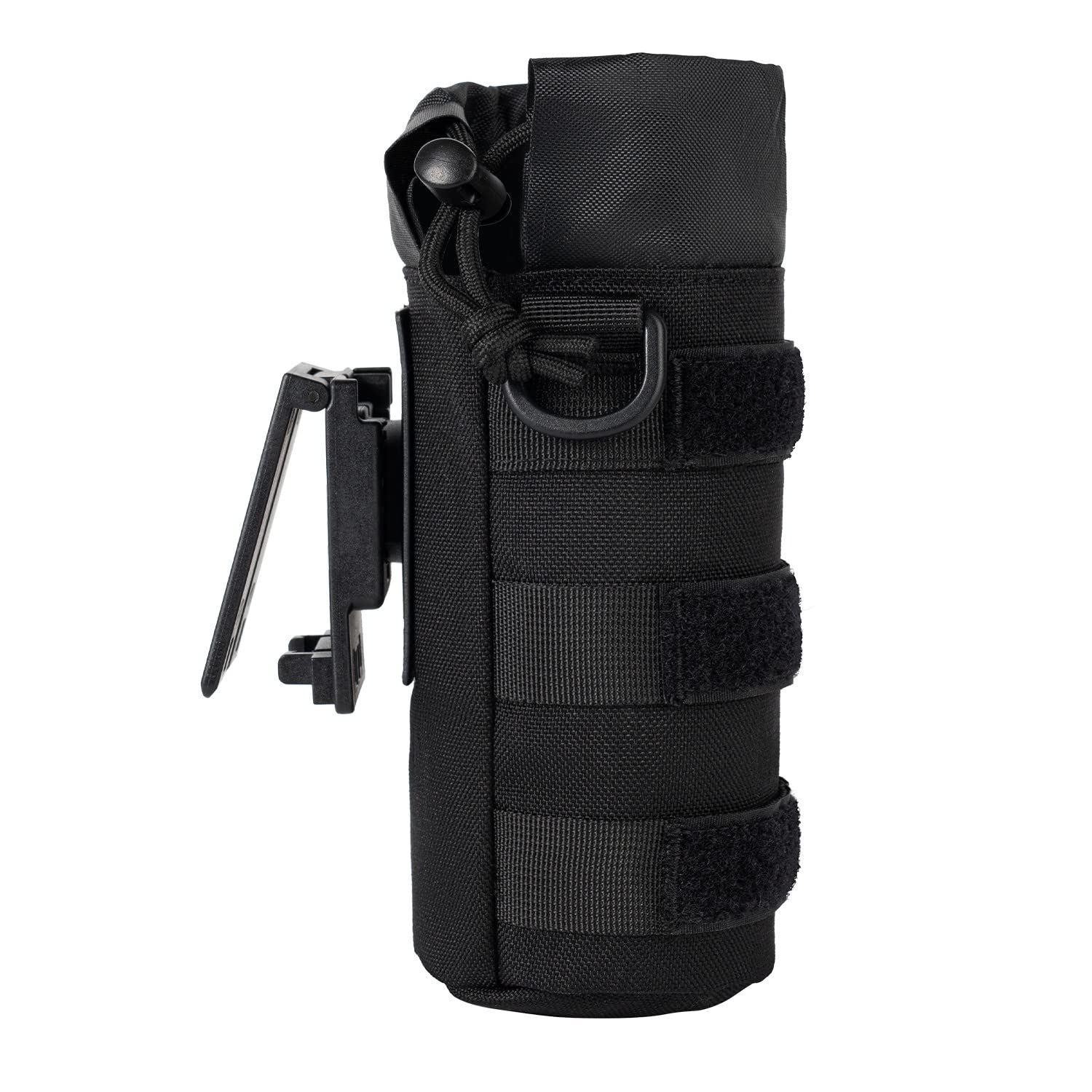 Dotacty Tactical Bottle Pouch Holder w/Rotatable Duty Belt/MOLLE Clip Backpack Sport Water Bottle Holster Hydration Carrier Nylon Carry Bag for Walking Hiking Camping Climbing Fishing Hunting