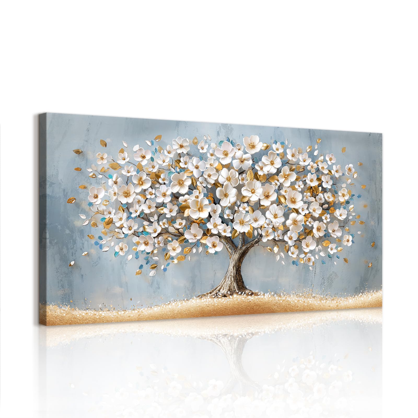 WENGTIAO Blossom Tree of Life Large Canvas Wall Art Prints Framed