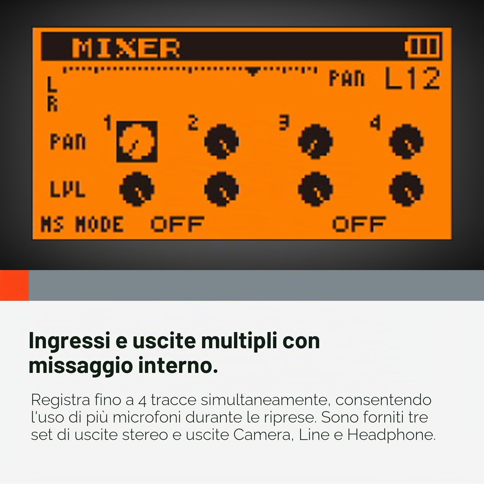 TASCAM DR-60DMK2 DSLR Registratore Audio 4 Tracce 64 MB SDHC PC Compatibile