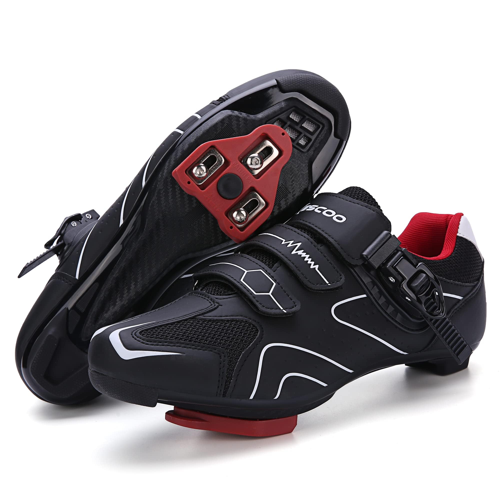 Mens Womens Cycling Shoes Compatible with Peloton Bike Indoor Outdoor Road Bike Riding Shoes with Look Delta Cleats Pre-Installed Clip in Pedal-image-20