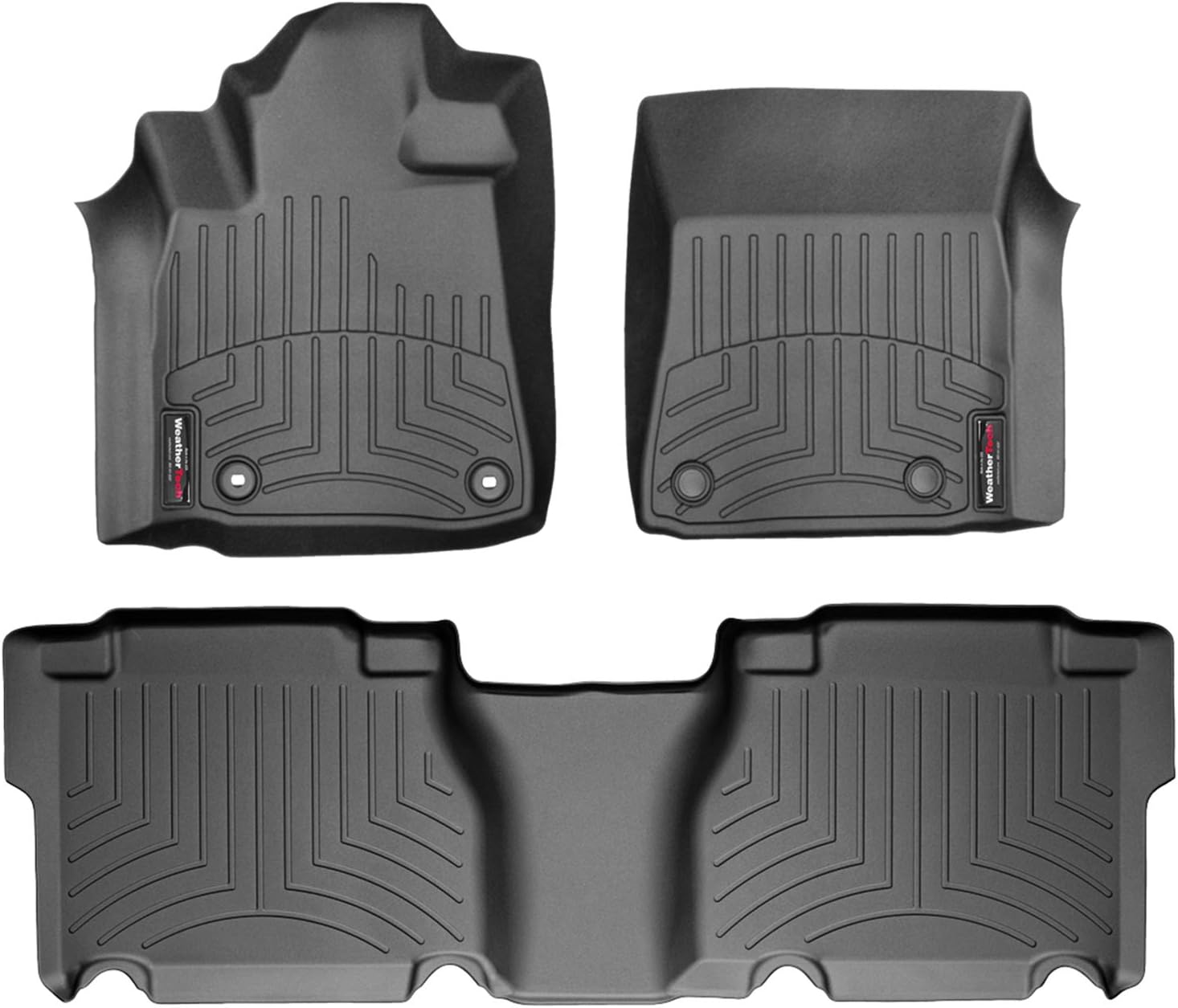 WeatherTech Custom Fit FloorLiners for Toyota Tundra - 1st & 2nd Row (444081-440933), Black