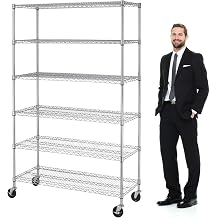 4-Tier Shelving Unit 44 "H x 18L x 12D أرفف تخزين مع بطانات أسلاك رفوف صغيرة قابلة للتعديل رف رف رف معدني لتخزين المطبخ مخزن ، سعة 600 رطل ، كروم