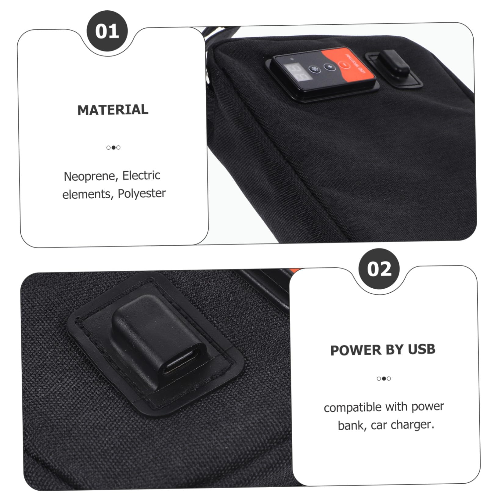 Calentador de Toallitas Húmedas para Bebés Adecuado para Uso en Interiores y Exteriores Usb, Portátil y Práctico, Capacidad para 20-80 Unidades, Material de Neopreno y Poliéster