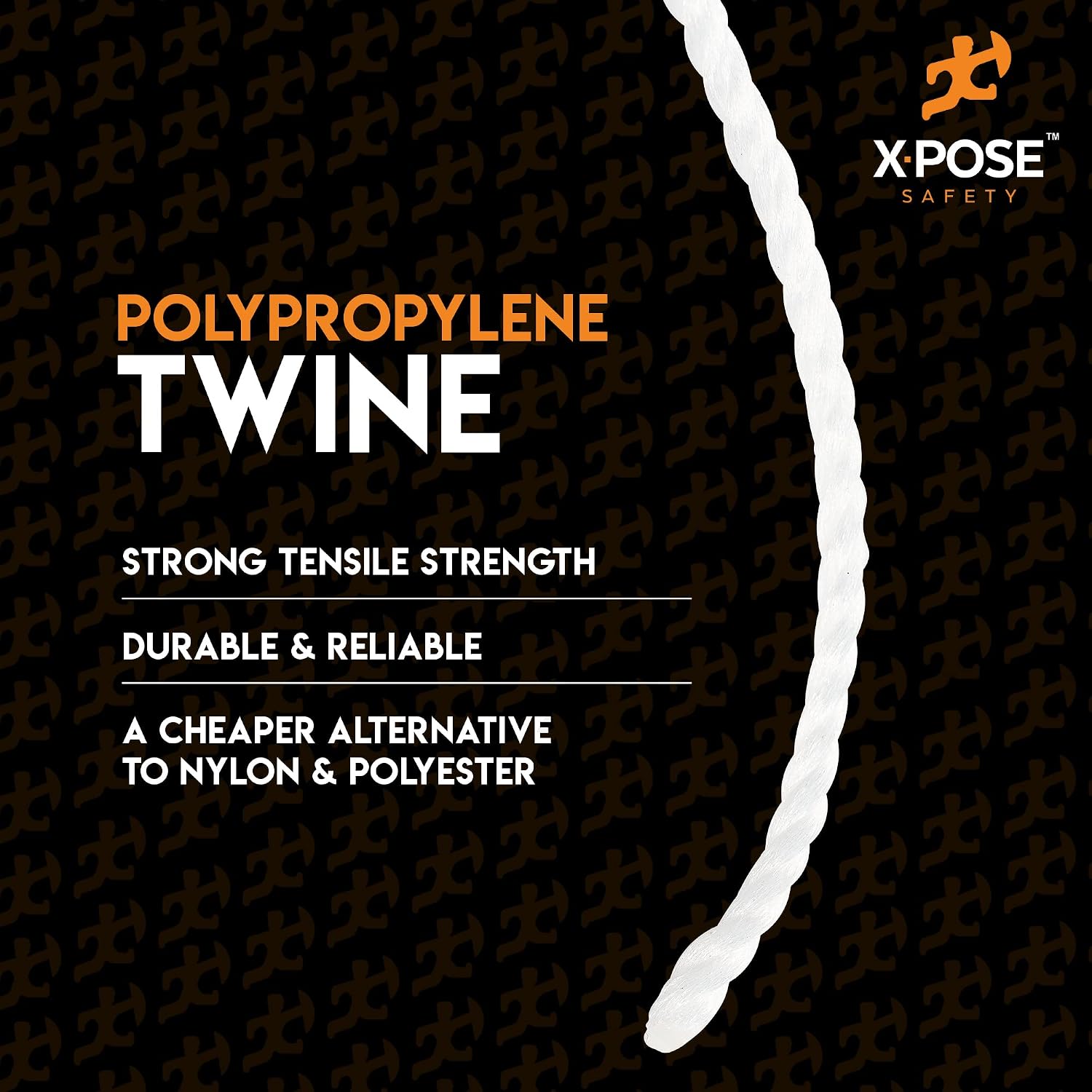 Parcel Twine - Polyester Cord Twine String 225' - Extra Strong Thick White String Spool - Ties Easily and Securely- Packaging Rope, Lacing Cord, Braided Line for Craft Supplies and Packing 2 Pack