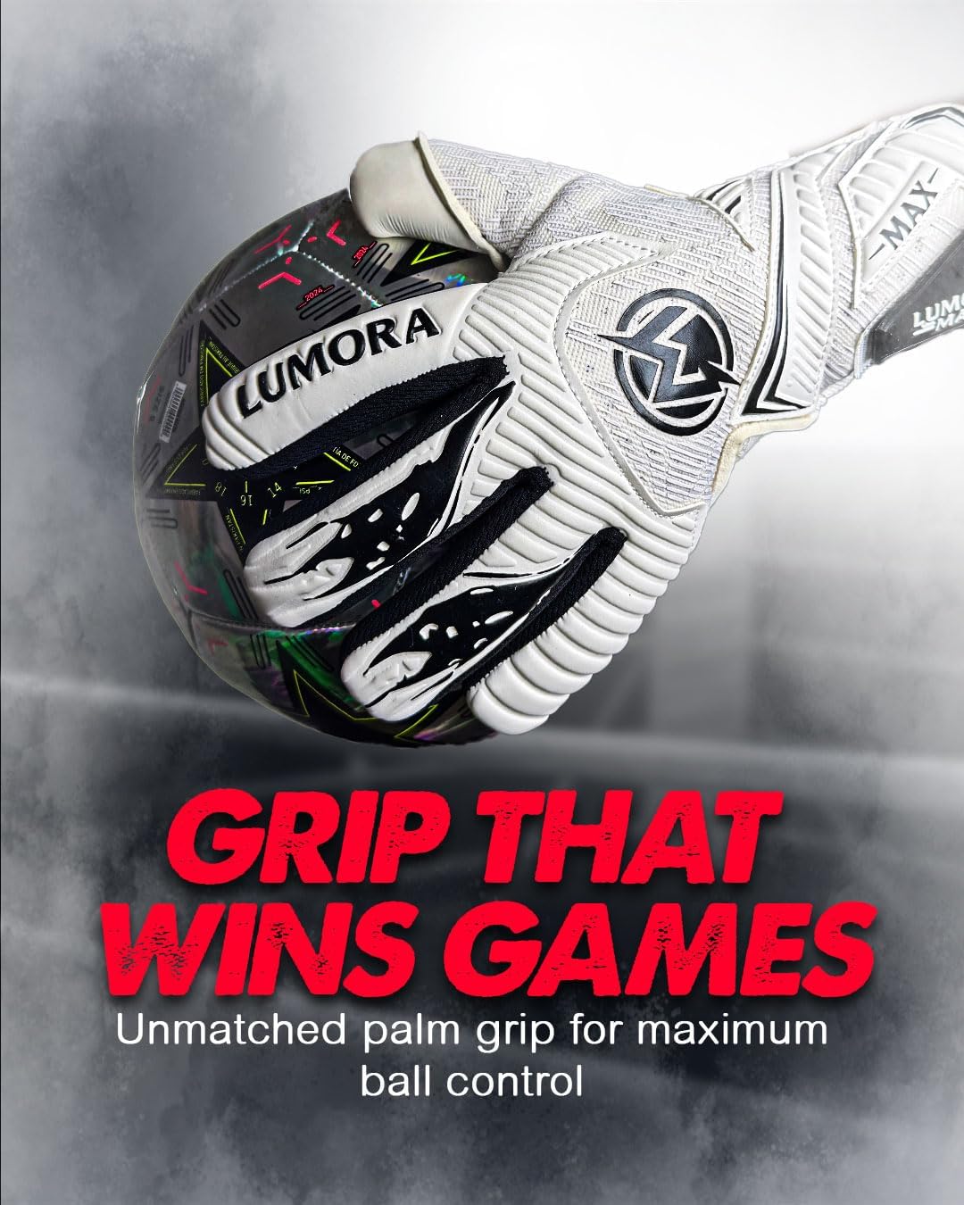 Goalkeeper Gloves-Professional Negative Cut Goalie Gloves with Contact Max Grip, 4mm Foam Padding & Airprene Backhand| No Finger Save, All-Weather Performance. Sizes (7-10)