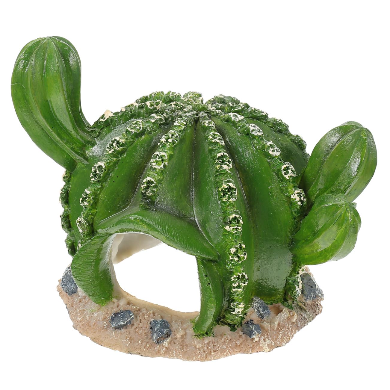 DOITOOL Cactus Décoratif Résine pour Terrarium Ornement Caché pour Reptiles Et Aquariums Abri pour Animaux à Écailles Détails Réalistes Habitat Naturel