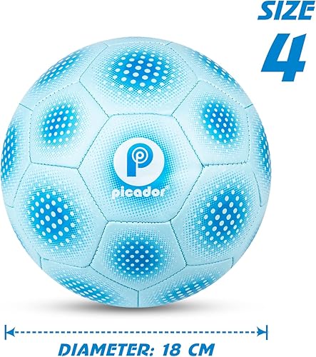 Miniatura 3 de PP PICADOR Balón de fútbol de tamaño 4, pelotas de fútbol para niñas, niños, jóvenes, niños, entrenamiento, escuela, interior y exterior, pelota de