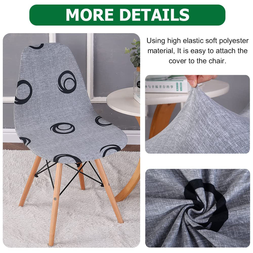 Coprisedie Elasticizzati Con Schienale - Set 4 Pezzi Stile Scandinavo Per Cucina E Ufficio - Foto 9