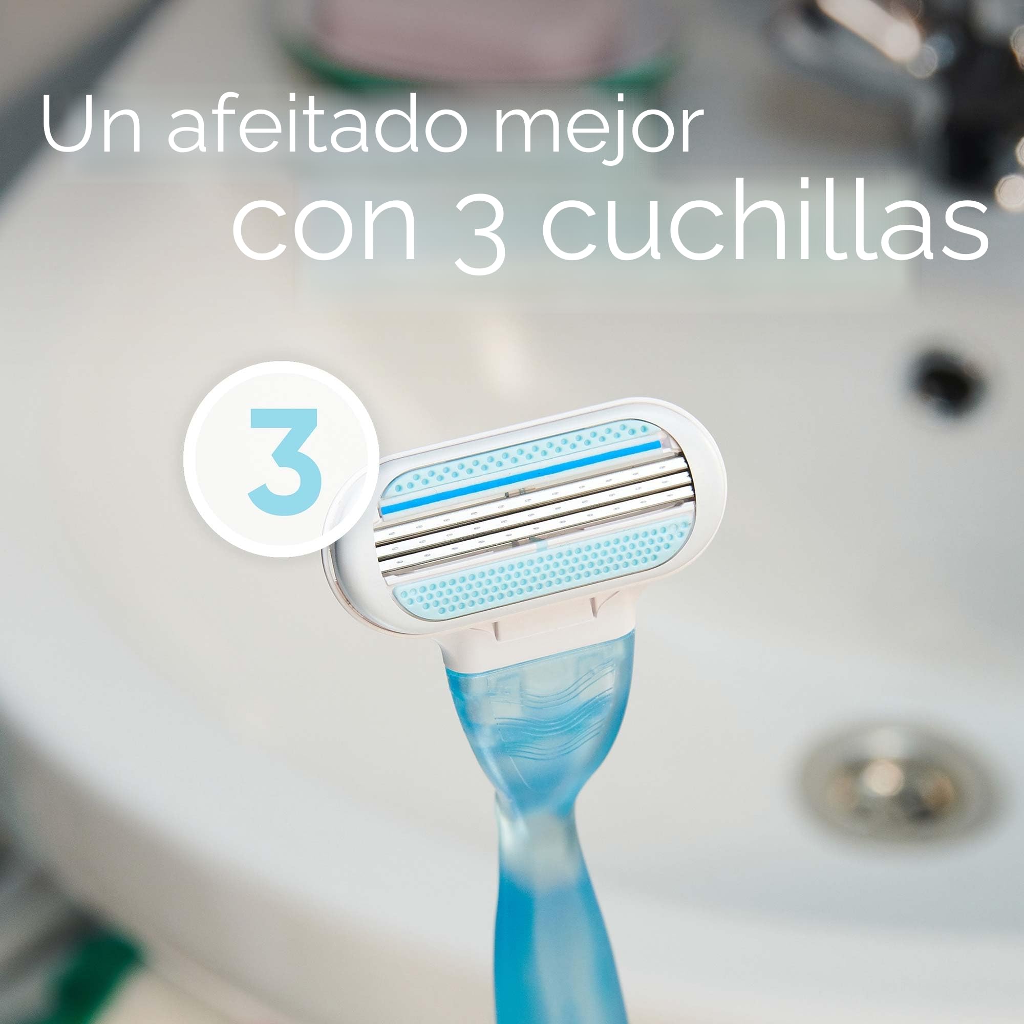 Gillette Venus Smooth, maquinilla de afeitar para mujer con 5 cartuchos, desechable para mujeres con 3 cuchillas