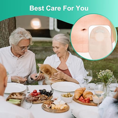 Miniatura 7 de SUCONBE Suministros de ostomía, 21 bolsas de colostomía con cierre de velcro, 15 bolsas drenables de dos piezas y 6 barreras de piel de estoma,