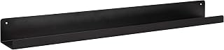 Kate and Laurel Mezzo Modern Metal Ledge Shelf, 36", Black, Contemporary Floating Accent Shelf