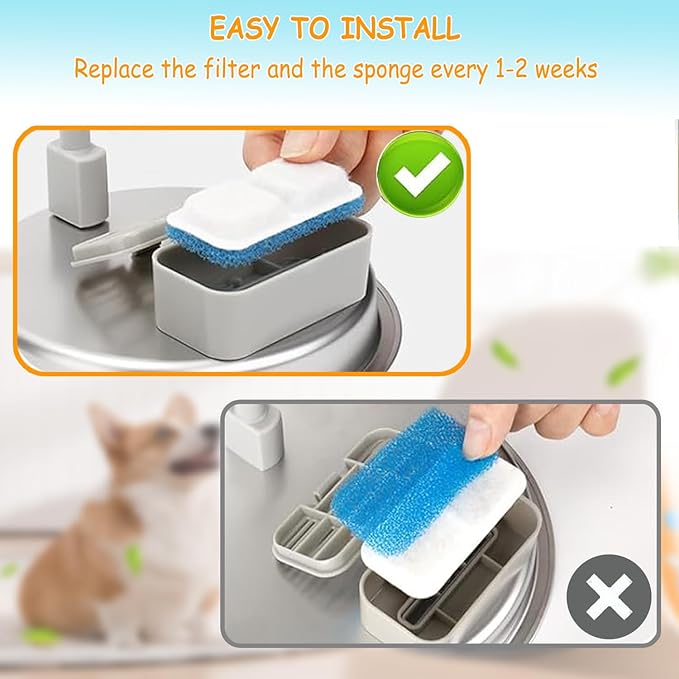 Juego de 18 Filtros de Repuesto para Fuente de Agua para Gatos miniatura 5