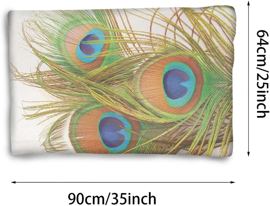 review Blue Green Pale Brown Dog and Cat Blankets Peacock Feathers Modern Classic Soft Plush Autumn Winter Thermal Pet Bed Snooze Sleeping for Kittens Puppies Rabbits Peacock 25