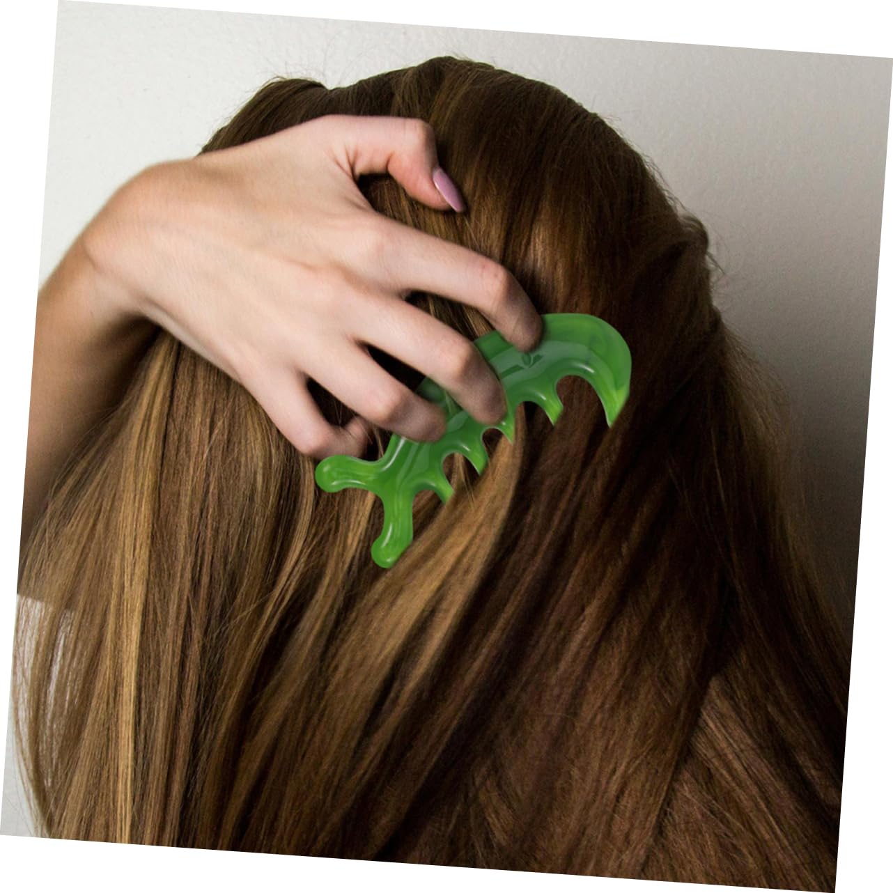 Peine De Masaje Del Cuero Cabelludo Peine De Piedra De Jade Para El Cuero Cabelludo De Cuidado Del Cabello Piel Básico Ancho Green 2 Piezas X 4