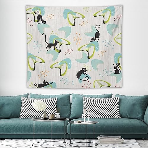 Miniatura 213 de Tapiz floral retro de los años 60 y 70, diseño hippie de primavera Groovy Flower Power Flower Boho para colgar en la pared, arte neutro para Hippie