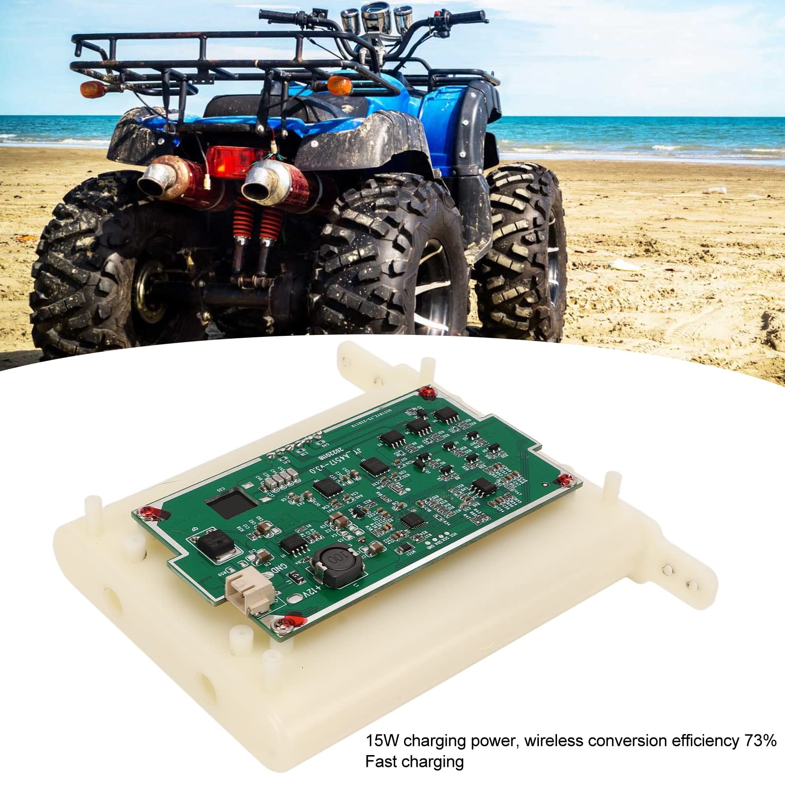 Cargador inalámbrico de 15 W, carga rápida para coche, autocaravana
