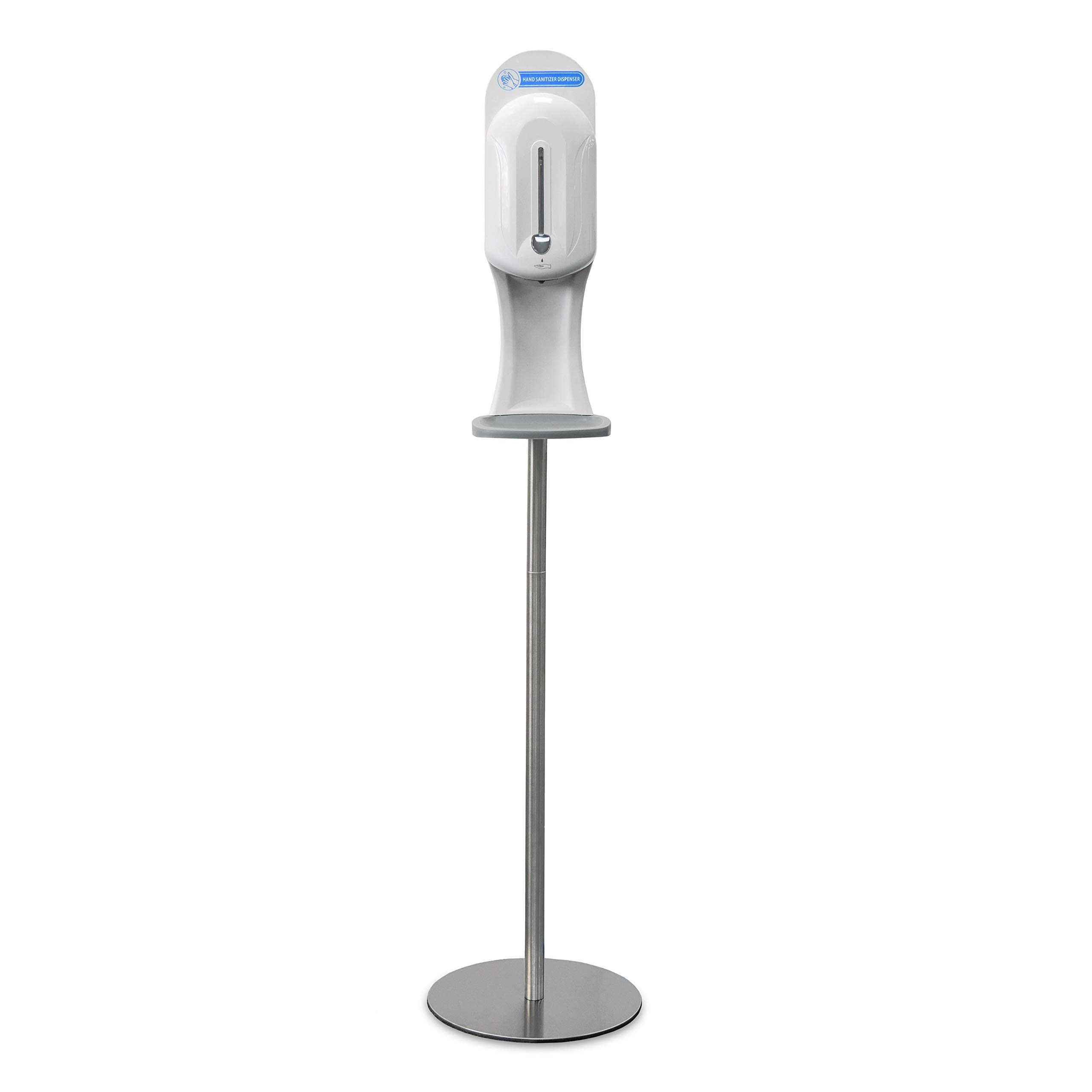 Washroom Hub White Floor Standing & Desktop Automatic Hand Sanitiser Station | Sanitiser Dispenser Unit