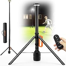 SYLSTAR Baustrahler LED mit Stativ, Akku Baustrahler mit Fernbedienung &Teleskopständer (2.65M), 3000LM Ultra Bright 3CCT Dimmbar LED Strahler, 6000mAh Batterie für Baustelle Werkstatt Sport Notfälle